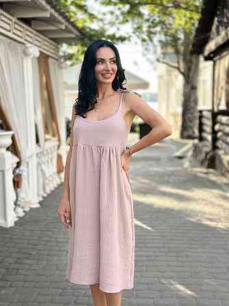 Летнее платье сарафан из муслина на бретельках Caramel 42-44, Капучино Киев