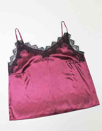 Базовий топ з мереживом атлас Бордовий S Харків