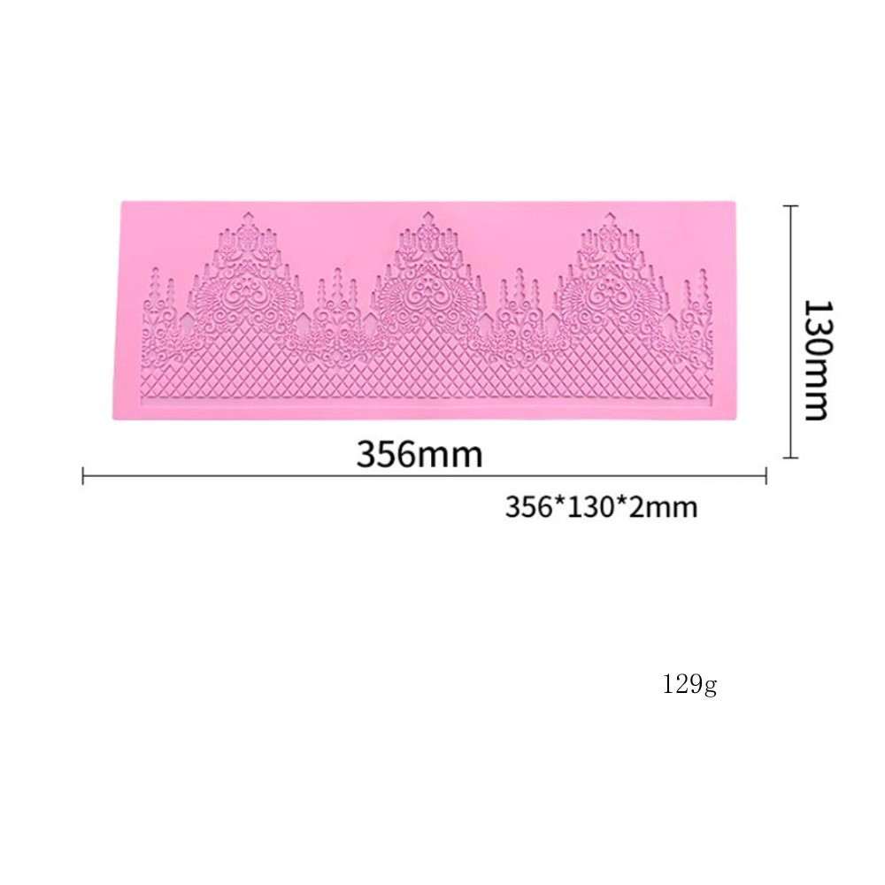 Молд для торта силиконовый Кружево 356 на 130 мм розовый Киев - изображение 2