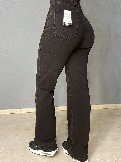 Джинсы женские Sherocco 4045 boot cut прямые стрейчевые коричневые, коричневый, З2, 32, 82 см, 108 см Киев - изображение 5
