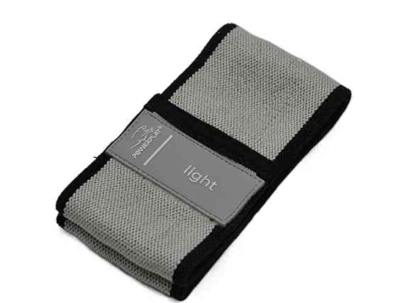 Тканева гумка для фітнесу спорту тренувань реабілітації PowerPlay 4111 Hip Band L Light сіра 64cm Київ