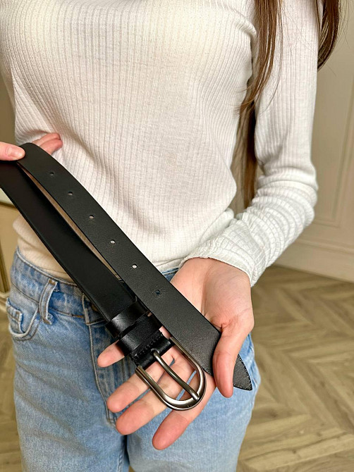 Чёрный кожаный ремень Киев - изображение 5