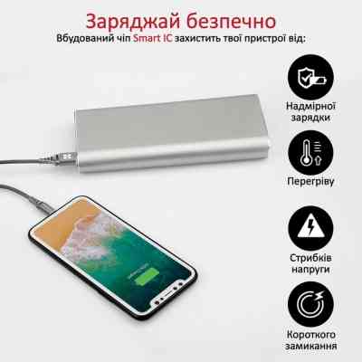 Дата кабель USB 2.0 AM to Lightning ervelink-i.grey Promate (nervelink-i.grey) Вінниця