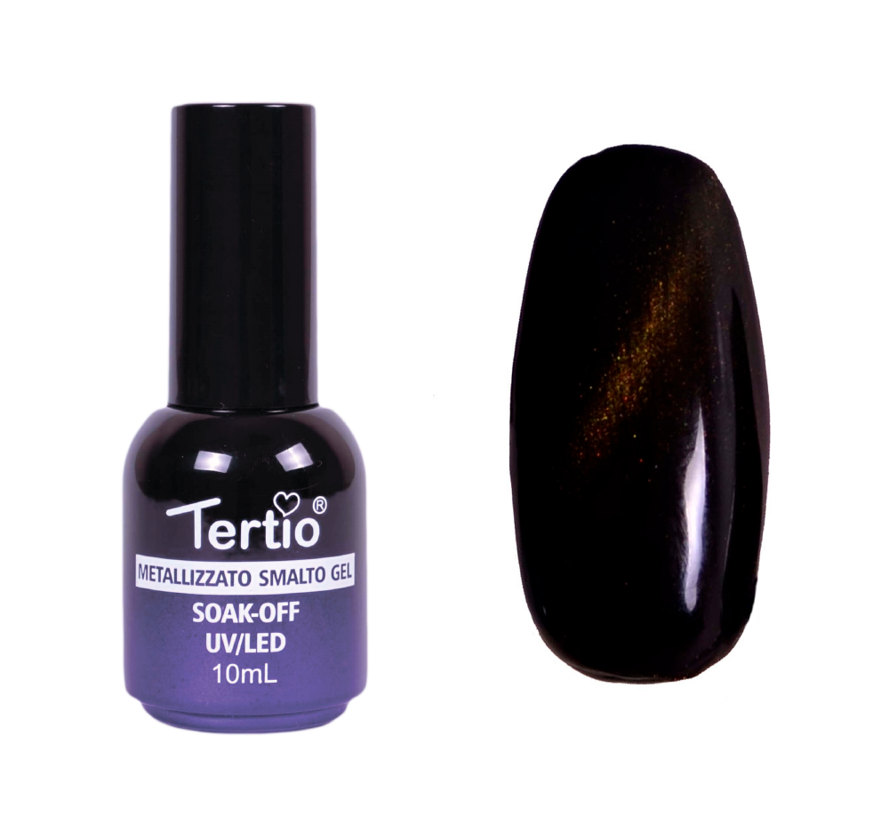 ГЕЛЬ-ЛАК No011 (ТЕМНО ЗЕЛЕНИЙ МАГНІТНИЙ) КОТЯЧЕ ОКО 10 МЛ TERTIO Київ - фото 1