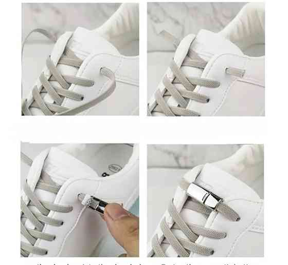 Еластичні шнурки без зав'язок з магнітними застібками в один колір 5 мм  Яскраво-салатовий Сміла