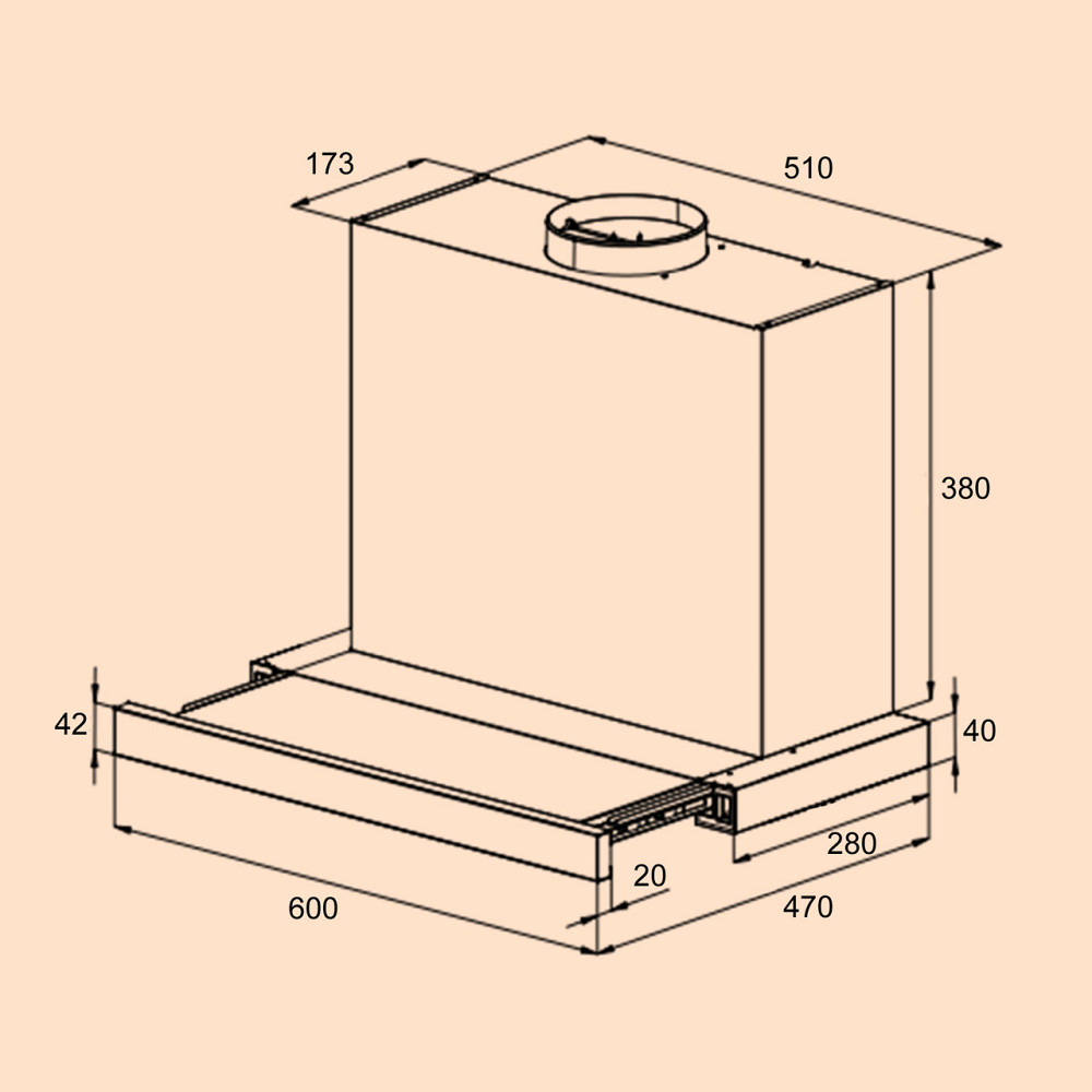 Mariana Neo 60 вытяжка с плоским экраном 60см 640 м³/ч вытяжка LED белый (Германия, читать описание) Ровно - изображение 7