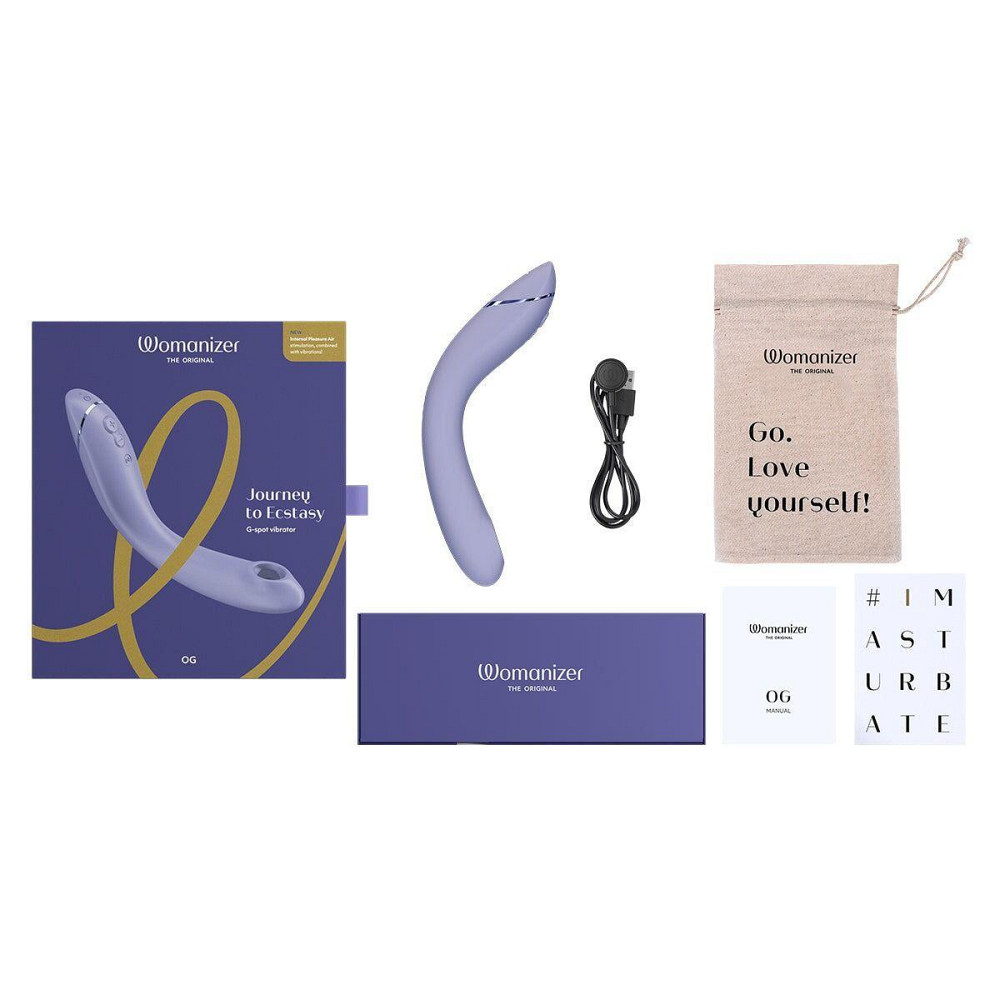Вакуумный стимулятор для точки G и клитора с вибрацией Womanizer OG Lilac, 12 уровней, 3 режима Sex Aura Киев - изображение 7