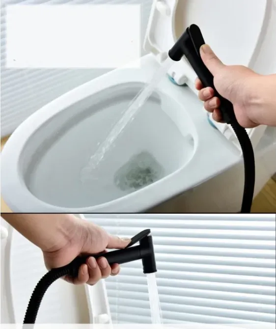 Змішувач для гігієнічного душу настінний Zerix SUS 222 BLACK чорний нержавійка модний дизайн (ZX4743) Чернівці - фото 2