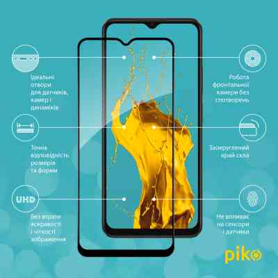 Стекло защитное Piko Full Glue Oppo A38 5G Black (1283126582509) Винница