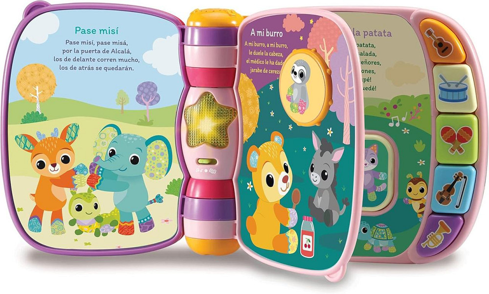 Книга VTech 3480-166787 розовый интерактивная музыкальная книга для младенцев от 6 мес первые песни Киев - изображение 1