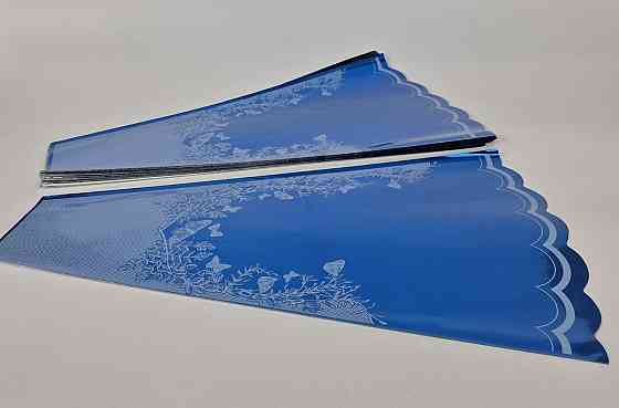 Конусне паковання під квіти h60/13низ/37верх метал синій (100 шт.) візерунок133 (2) (100 шт.) Харків