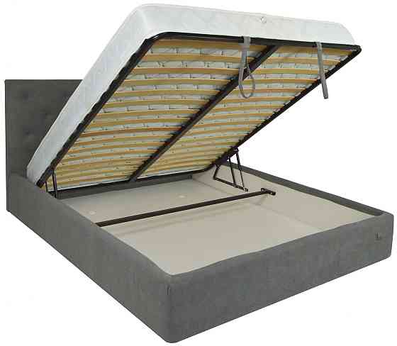 Кровать Bristol Comfort 140 х 190 см Aston 16 С подъемным механизмом и нишей для белья Серый Киев