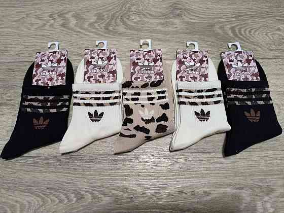 Женские носки средней высоты из хлопка в наборе (5 штук) Adidas. Размер 36-41 Киев