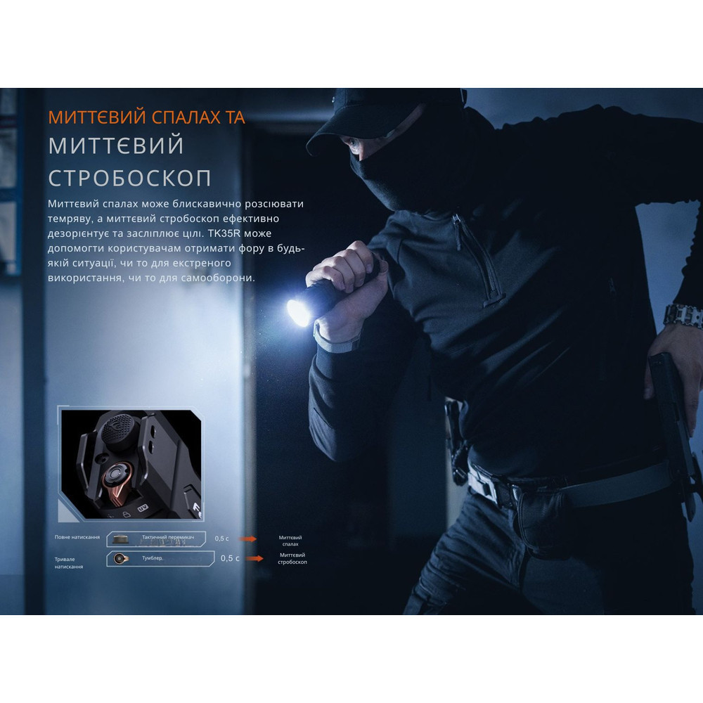Фонарь тактический Fenix TK35R Киев - изображение 9