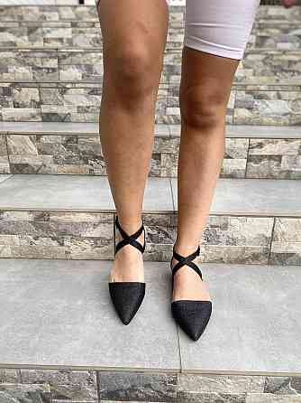 Seastar Балетки жіночі SEASTAR LL-215 чорні (весна-літо, еко-шкіра з напиленням) (3193) Коломыя