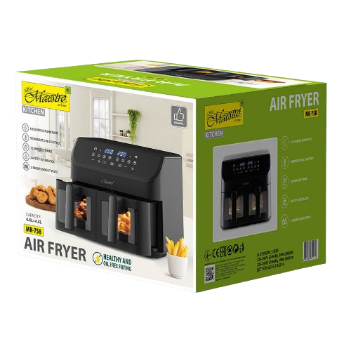 Аерофрітюрниця з двома чашами 4,5л + 4,5л 2000W MR-758 Maestro Житомир - фото 4