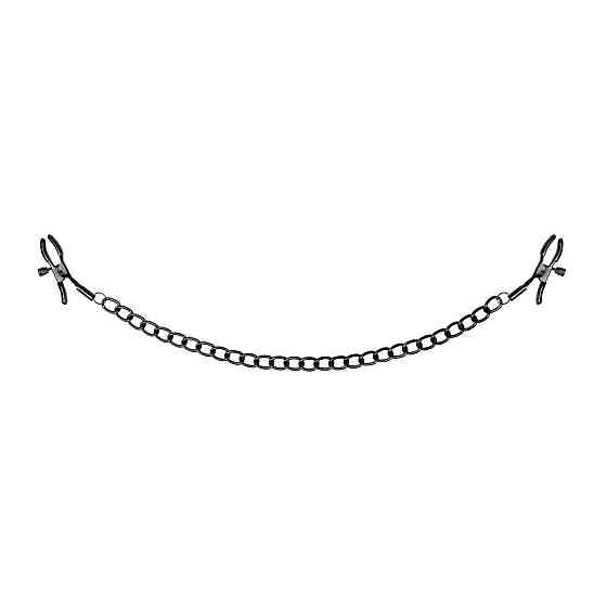 Затискачі для сосків Bedroom Fantasies Nipple Clamps with Chain - Black Sex Aura Київ