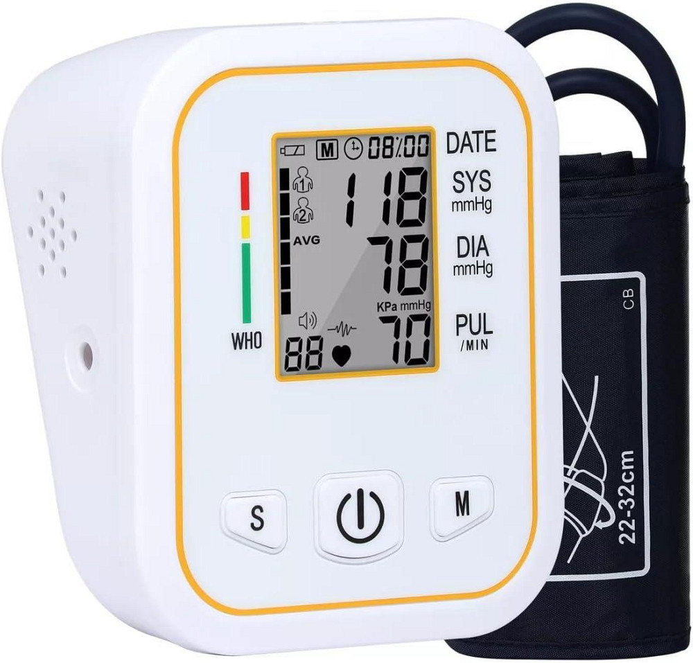 Цифровой тонометр для плеча, медицинский прибор для измерения давления, точность ±3 мм рт. ст., манжета 22-36 Киев - изображение 1