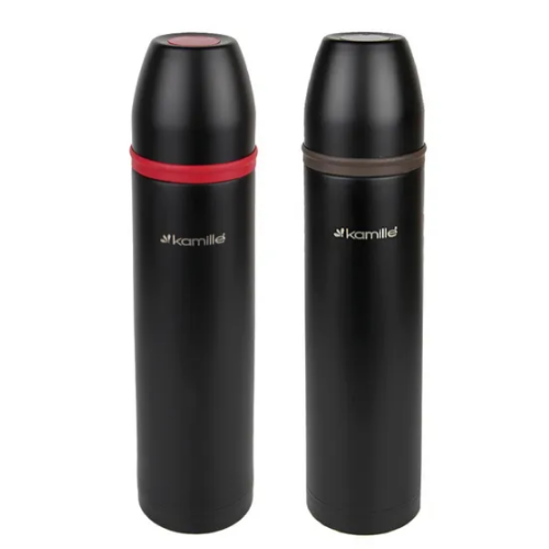 Термос 1000мл з пластик.вставками нержавіюча сталь (червоний,блакит.,зелен.,фіолет.) KAMILLE 2059B Житомир - изображение 13