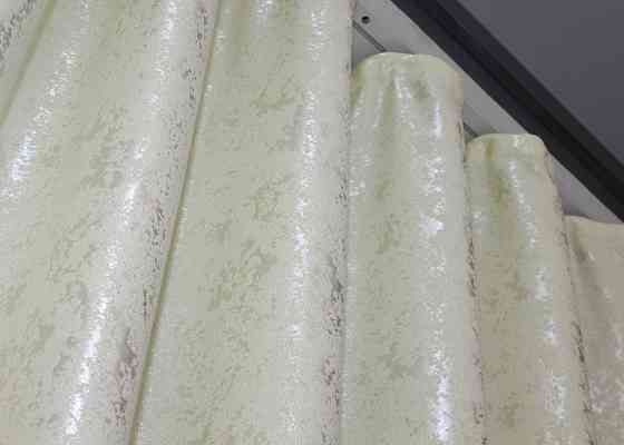 Комплект готових штор VR-Textil Льон мармур Pavliani № 1172ш Кремовий 100х270 см 2 шт (31-625) Київ