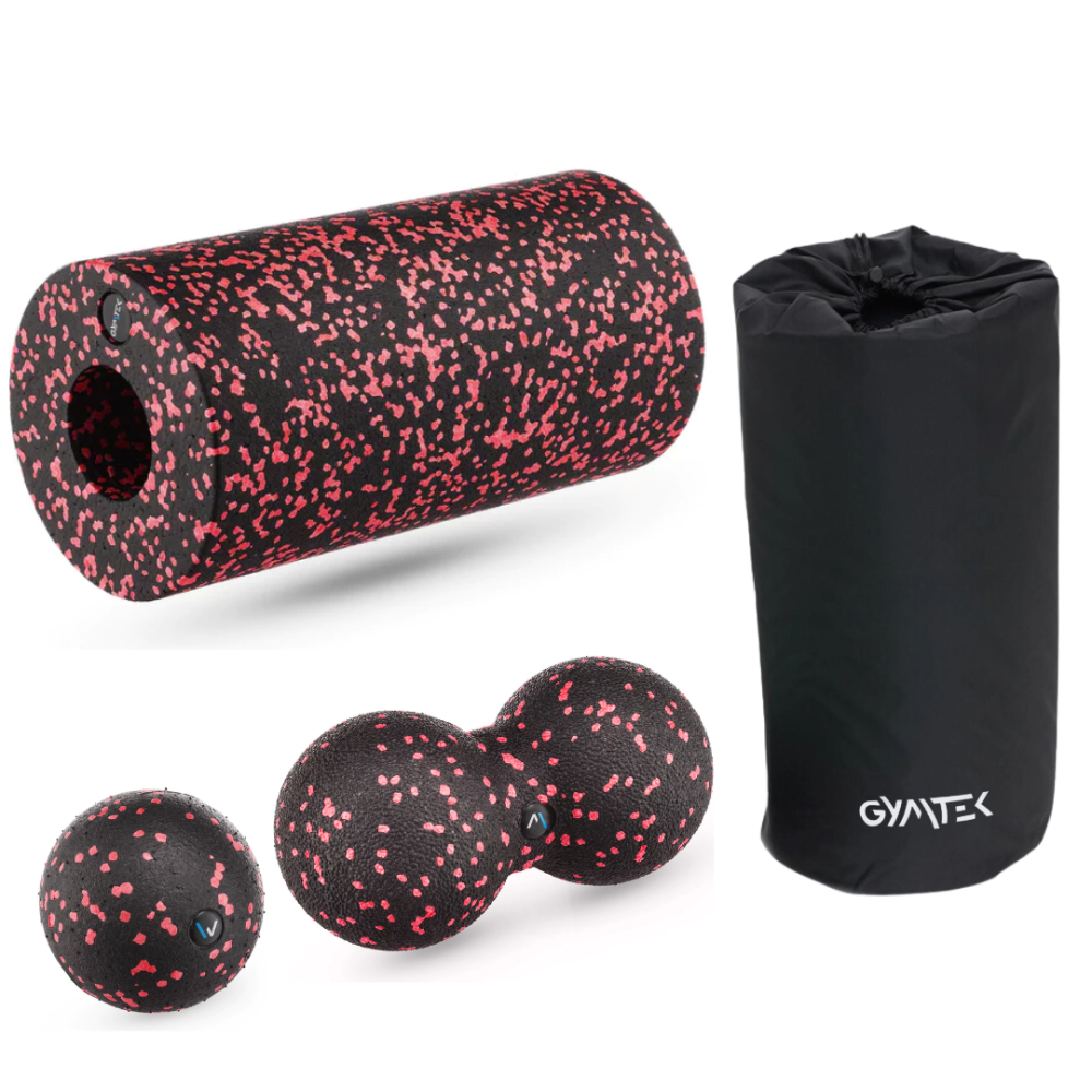 Набір масажерів Gymtek для йоги та фітнесу EPP чорно-червоний Киев - изображение 10