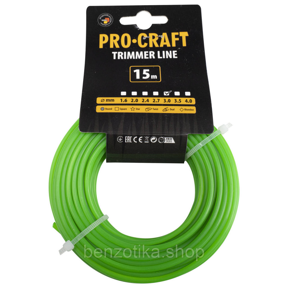 Волосінь круг Procraft 3мм 15м Київ - фото 1