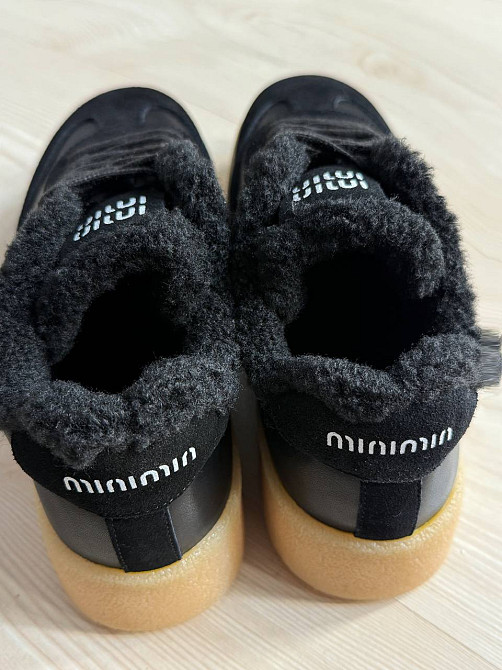 Кеди жіночі Hengji 632-1 утеплені шкіряні з замшею на хутрі чорні, 37, 23,5 см Київ - фото 17