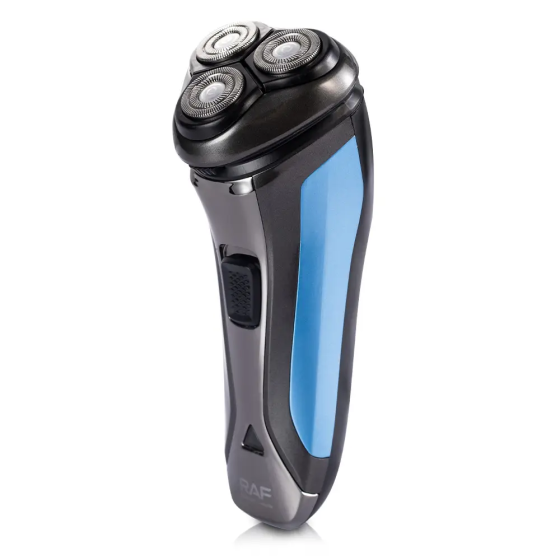 Электробритва RAF R11205 аккумуляторная с тремя плавающими головками, сухое бритье, триммер, USB, черная Одесса