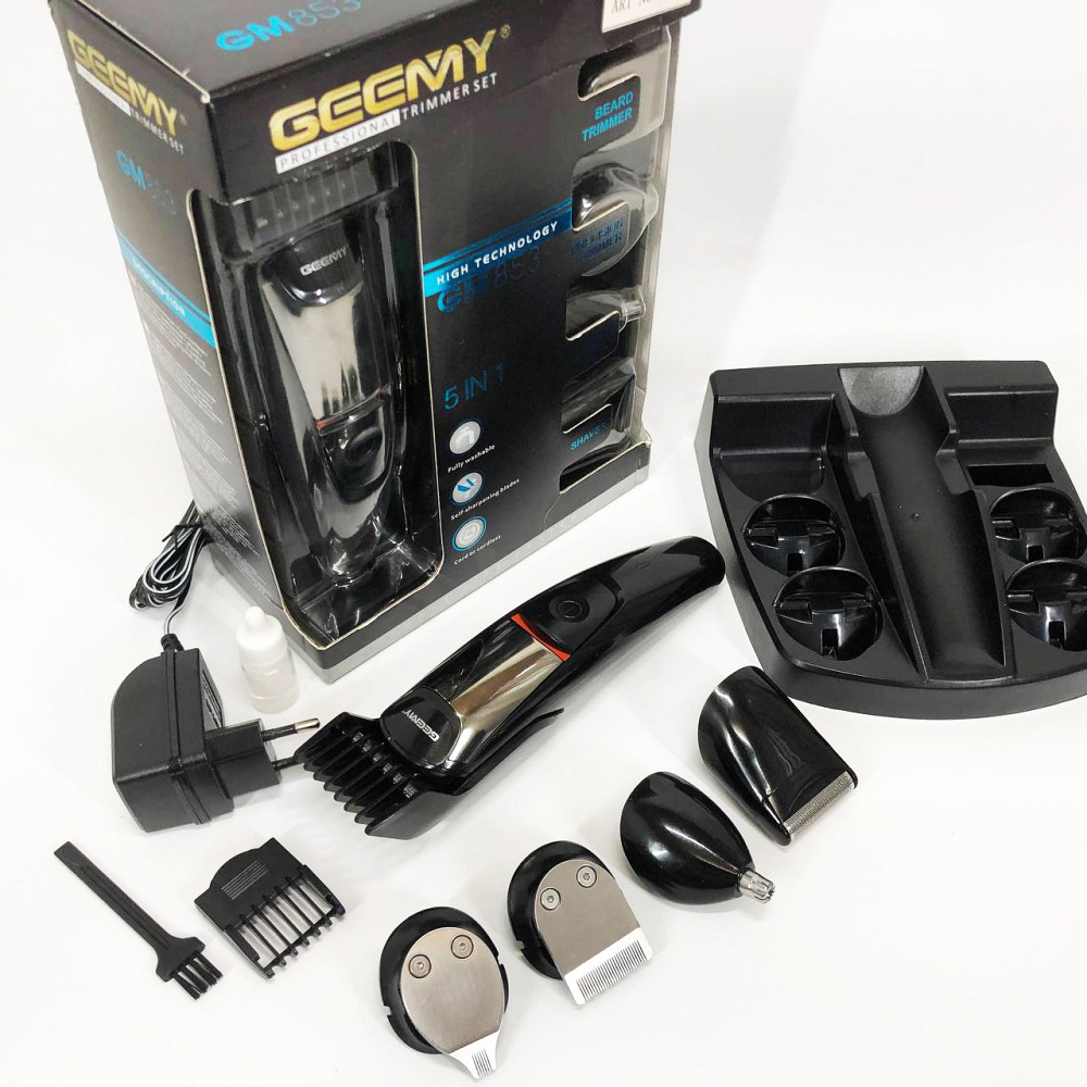 Тример для стрижки акумуляторний професійний Geemy GM-853, Професійна машинка для стрижки волосся JK-37 Івано-Франківськ - фото 5