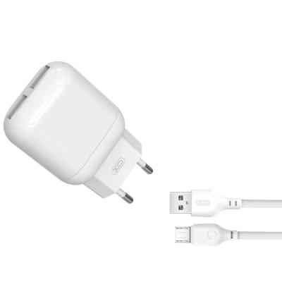 Зарядное устройство XO 2xUSB 2.4A + cable USB to Micro 5P white (L78-M-WH) Винница