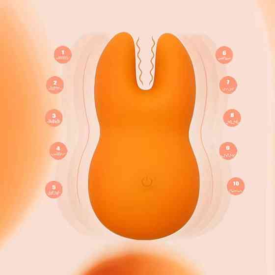 Вібратор для клітора із роздвоєним кінчиком Sweet Em Velvet Lure, жовтий Sex Aura Київ