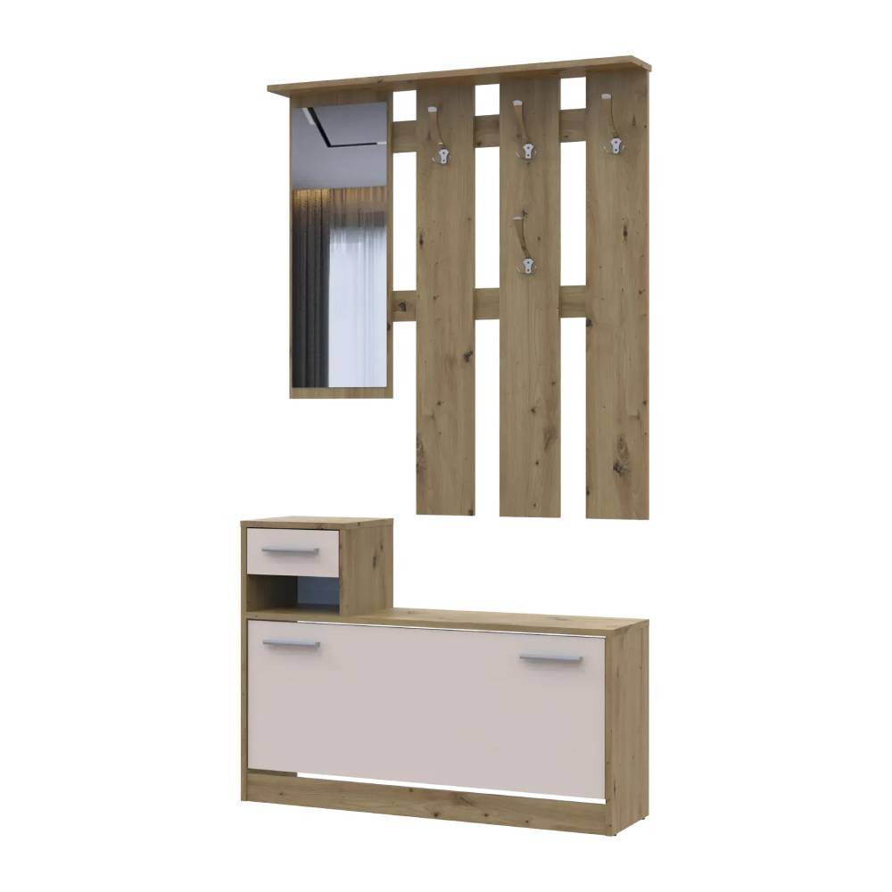 Прихожая с зеркалом Doros Alice Дуб Эвок/Кашемир 100х25х182.9 DRS-011755 (44900360) Днепр - изображение 1