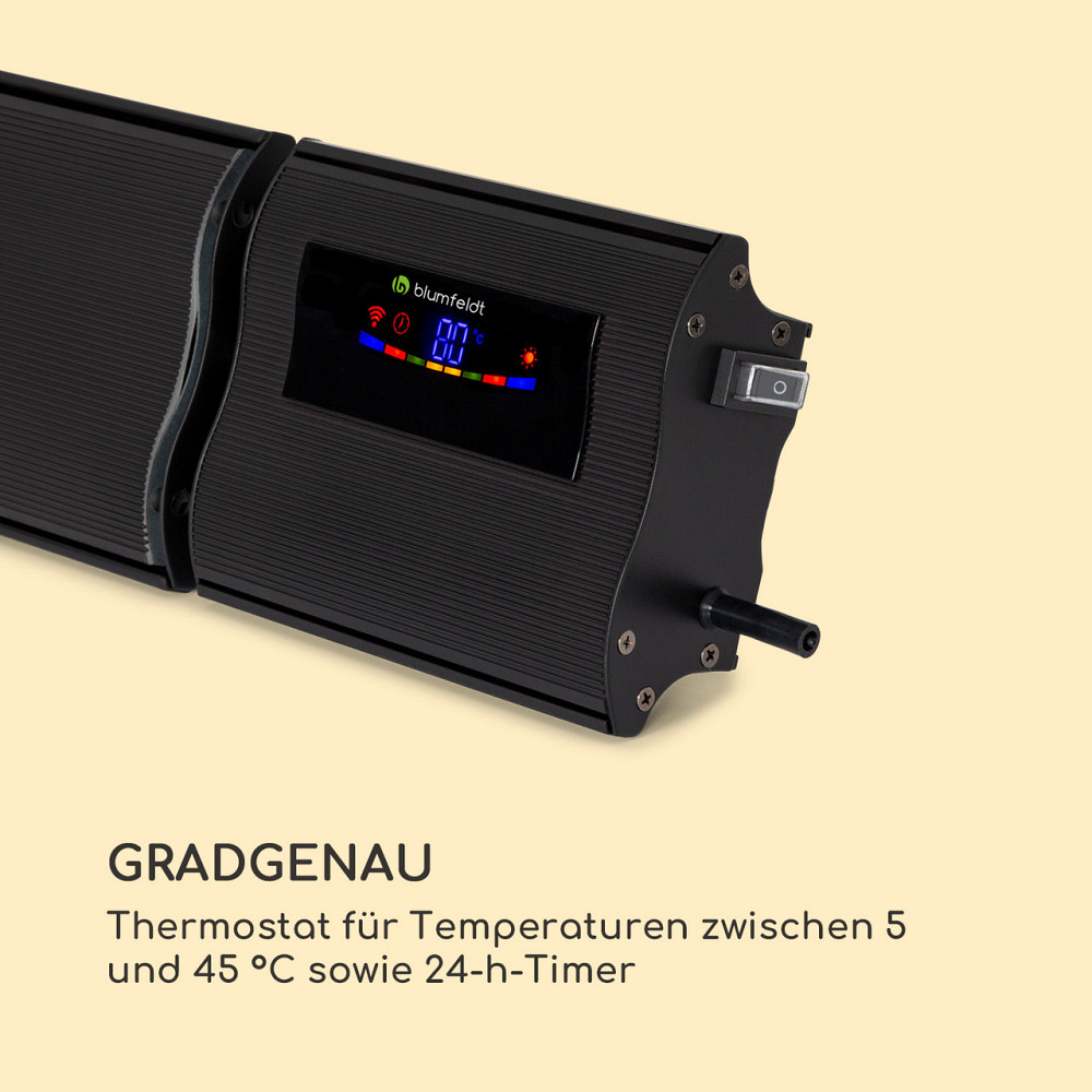 Cosmic Beam Smart 24 Інфрачервоний нагрівач 2400 Вт Керування через застосунок Пульт дистанційного Рівне - фото 5