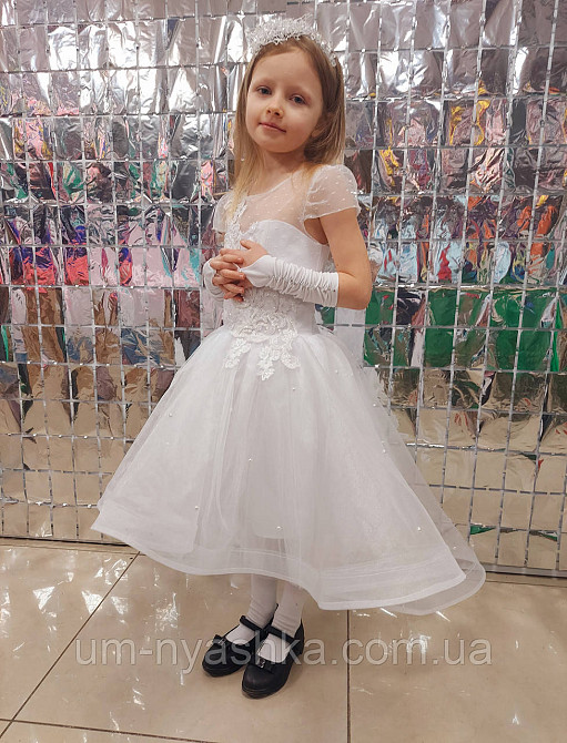 Детское нарядное платье удлиненное сзади Белое 116-134 Кривой Рог - изображение 4