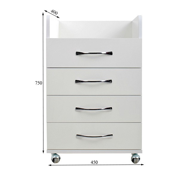 Тумба косметологічна на 4 шухляди Ельф 4 (металеві колеса) Київ - фото 2