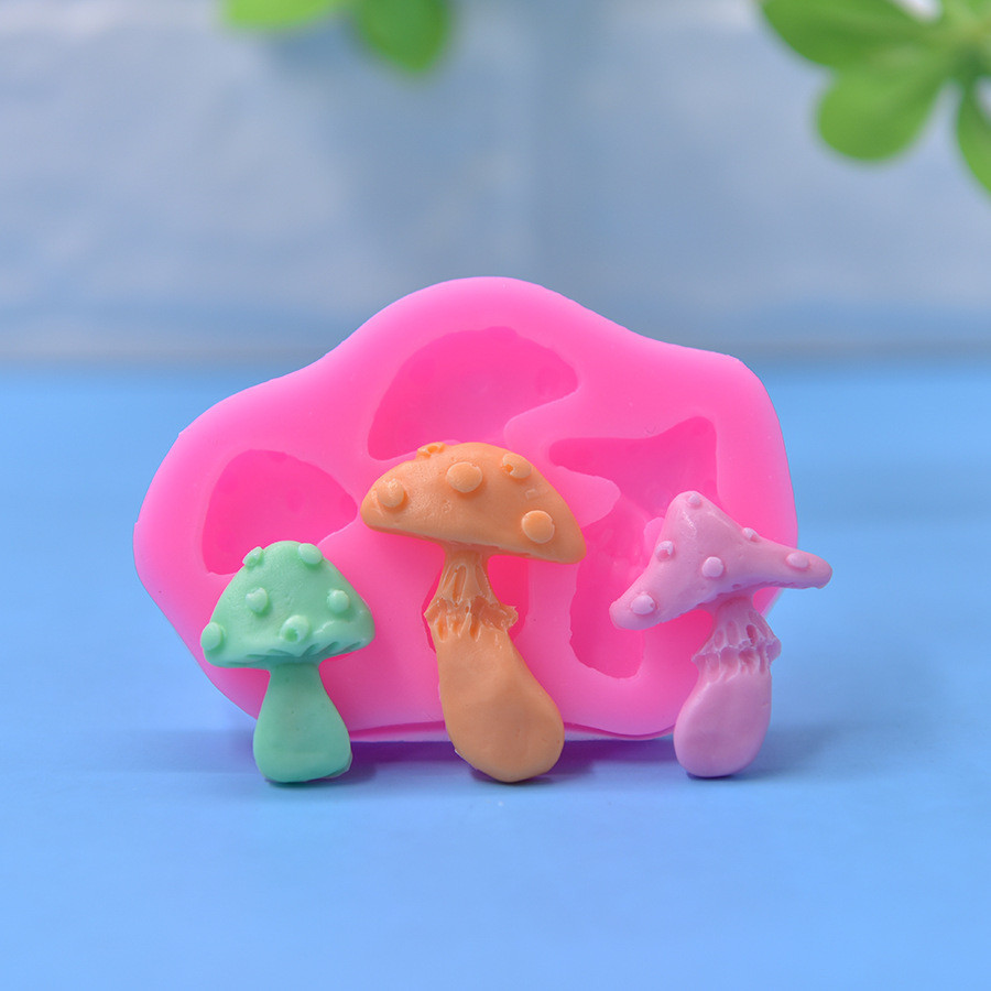 Молд кондитерский Грибы 55 на 82 мм розовый Киев - изображение 3