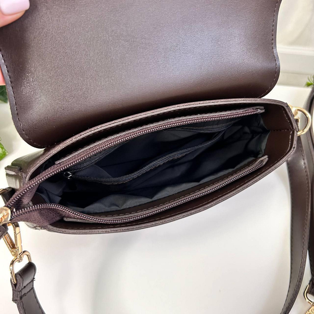 Красивый, стильный клатч. НАТУРАЛЬНАЯ ЗАМША+эко кожа. Коричневый. 301-41 Киев - изображение 10