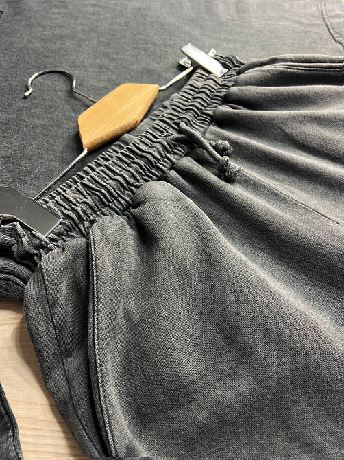 Костюм жіночий Pepper mint 25-01 варений тай-дай футболка та шорти оверсайз графіт, графіт, S Київ - фото 13