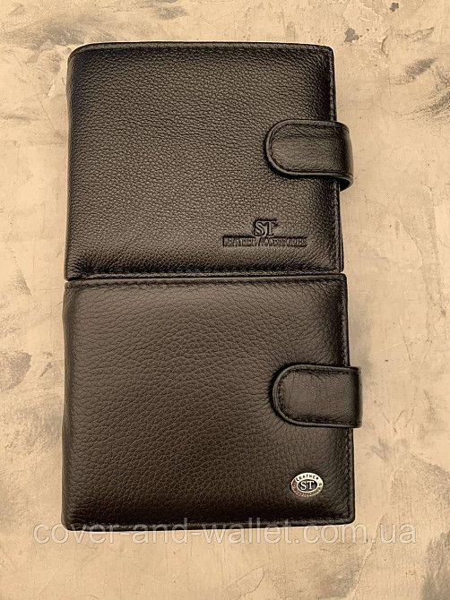 Кожаный мужской кошелёк на много карточек среднего размера ST Leather Киев - изображение 10