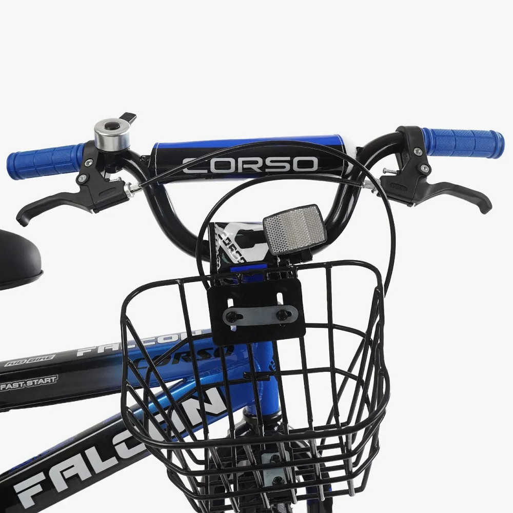 Велосипед Corso Falcon двоколісний 14 дюймів із додатковими колесами Синій (FL-14941) Чернігів - фото 6