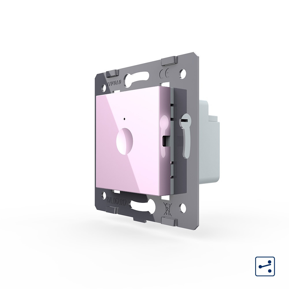 LIVOLO Сенсорний вимикач LIVOLO Sense, рожевий, прохідний / перехресний, 5А 230В, без нейтралі, Коломия - фото 1