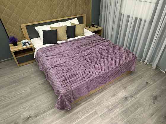 Плед-покривало Шахи 200х210 см (+-5см) Ліловий (87-034) Київ