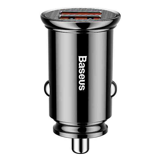 Автомобільний зарядний пристрій Baseus Circular Plastic А+А 30W Black Ковель