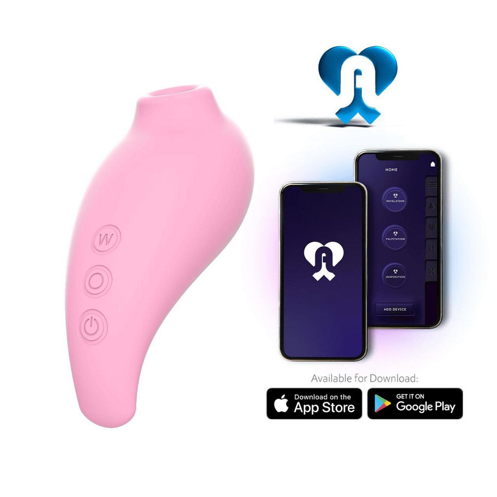 Вакуумний смарт-стимулятор Adrien Lastic Revelation Pink, режим Boost, керування через застосунок Sex Aura Київ - фото 1