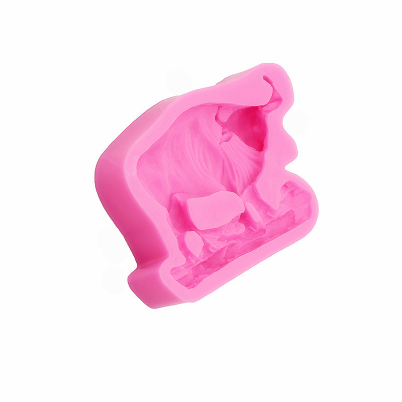 Молд силиконовый Буйвол 85 на 65 мм розовый Киев - изображение 3
