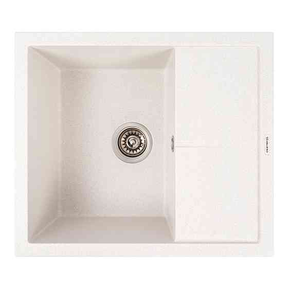 Гранітна мийка VALESO 5850 REYNA матова Біла в крапку Коломыя