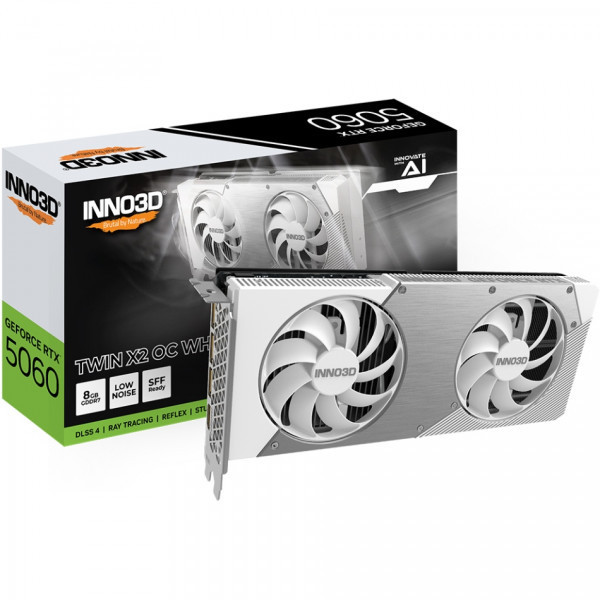 GeForce RTX5060 Inno3D TWIN X2 OC WHITE, 8GB GDDR7, 128bit, PCI Express 5.0 Київ - фото 2