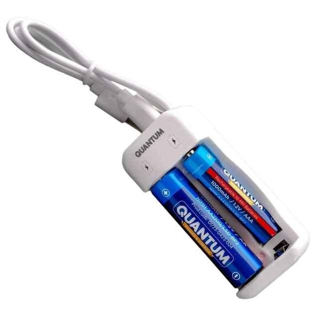 QM-BC1020 Зарядное устройство для Quantum QM-BC1020 для Ni-MH,NI-CD 1.2V акум. AA,AAA 2 slot (USB) Ровно - изображение 2