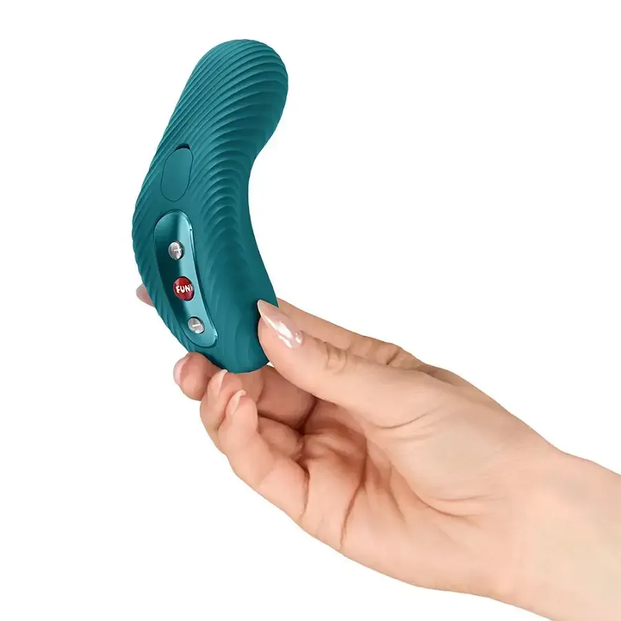 Накладной вибратор Fun Factory LAYA III Bottle Green, эффект постукивания пальцем Львов - изображение 5