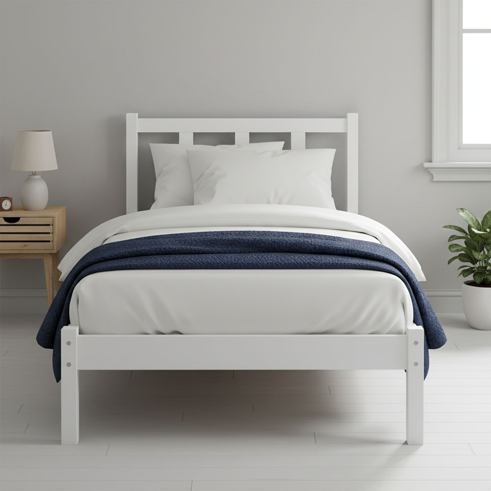 Односпальне дерев'яне ліжко Mebigrand MG02 Білий RAL 9003 90х200 см (MBG-21879) Дніпро - фото 3